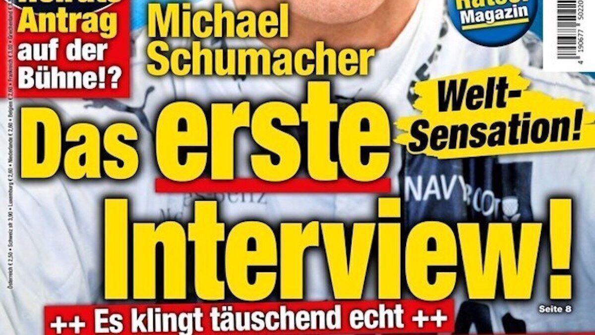 Gefaktes Interview mit Michael Schumacher sorgt für Ärger W V