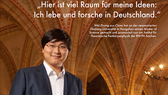 Doktorand Wie Zang studiert in Aachen. Doktorand Wie Zang studiert in Aachen.