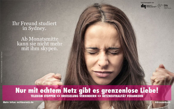 Kampagnen-Motiv gegen die Telekom-Pläne Kampagnen-Motiv gegen die Telekom-Pläne