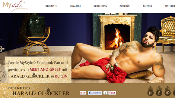 Sexy auf dem Fußboden: der schillernde Designer und TV-Star Harald Glööckler. Sexy auf dem Fußboden: der schillernde Designer und TV-Star Harald Glööckler.
