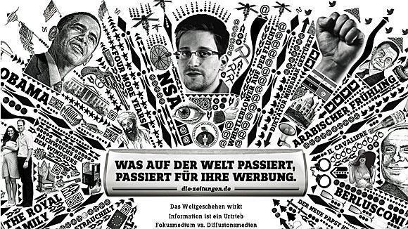 "Was auf der Welt passiert, passiert für Ihre Werbung": Mit diesem Claim werben ZMG und Ogilvy & Mather Advertising, Frankfurt für die Zeitung. "Was auf der Welt passiert, passiert für Ihre Werbung": Mit diesem Claim werben ZMG und Ogilvy & Mather Advertising, Frankfurt für die Zeitung.