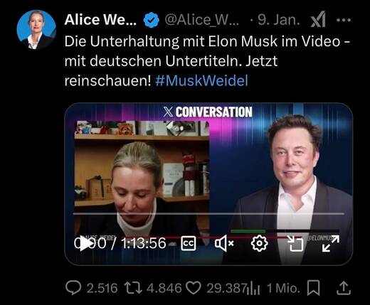 Alice Weidel auf X