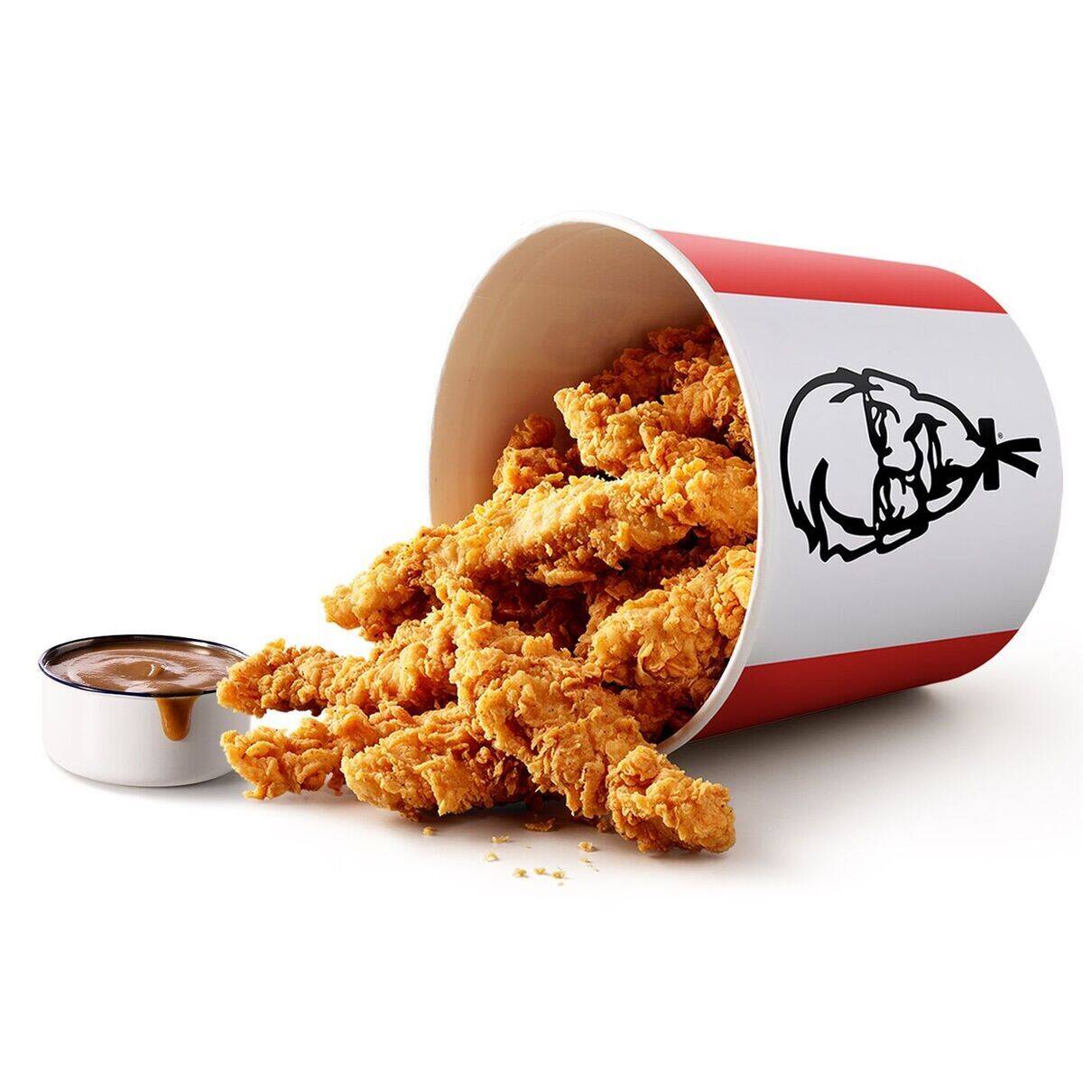 Noch alles echt: die realen Chicken Nuggets im berühmten KFC-Basket.
