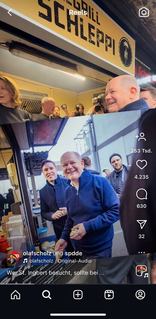 Olaf Scholz auf Instagram