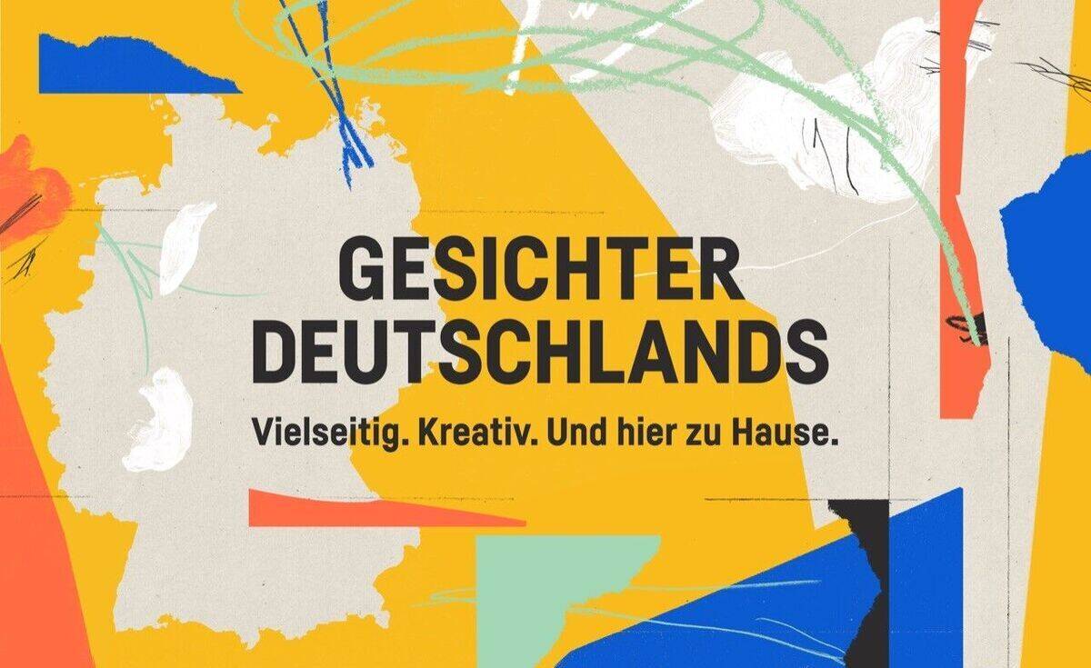 Mit diesem Logo bewirbt Apple einen kompletten Monat die "Gesichter Deutschlands".