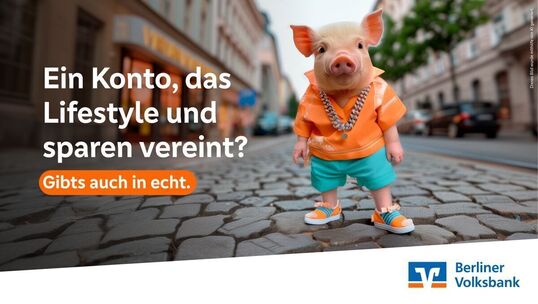 Bild: Berliner Volksbank und Denkwerk: Geschicktes Spiel mit Realität und Fantasie