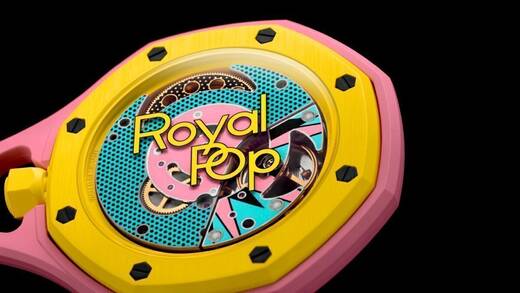 Die Kollektion „Royal Pop“ verbindet das Design von Audemars Piguets ikonischer Royal Oak mit der Pop-Linie aus den 1980er-Jahren von Swatch.