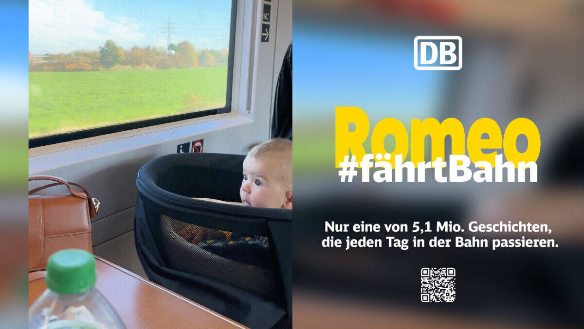 Der kleine Romeo fährt begeistert Bahn. Er hat es nicht eilig.