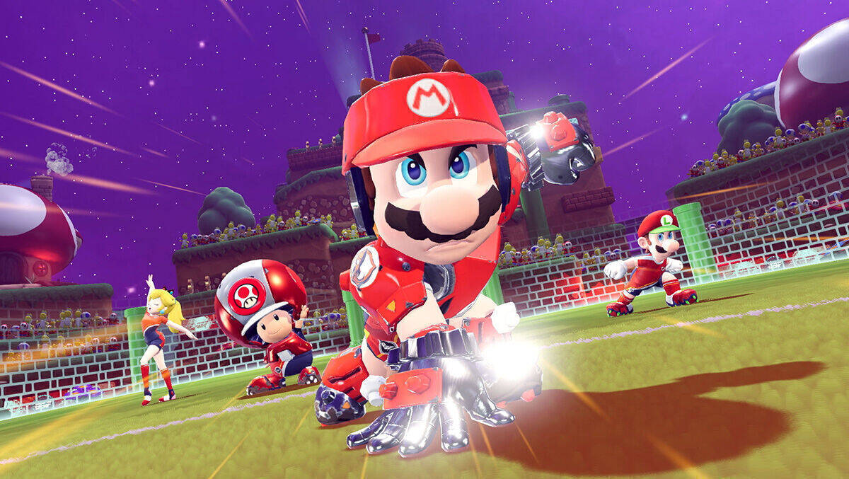 Nintendo-Mario spielt Fußball wie Mario Götze WandV