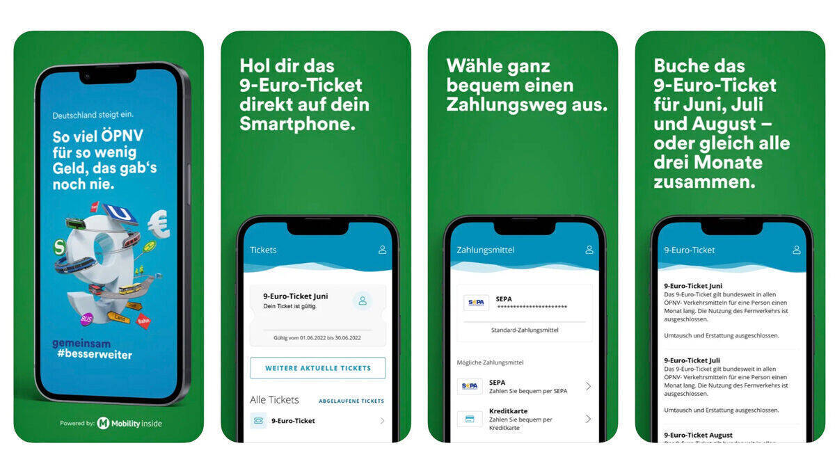 9-Euro-Ticket – diese App gibt es voraussichtlich nur drei Monate lang.