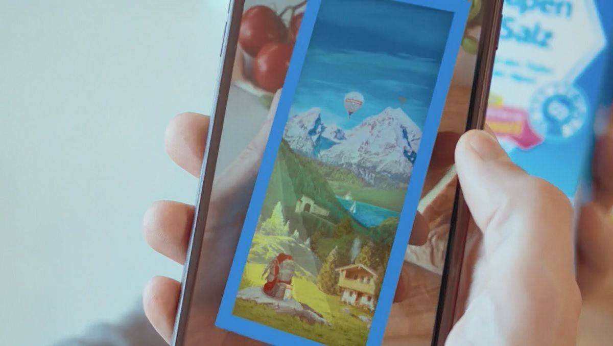 Screenshot aus dem Kampagnen-Video: Per Smartphone in die Alpen 