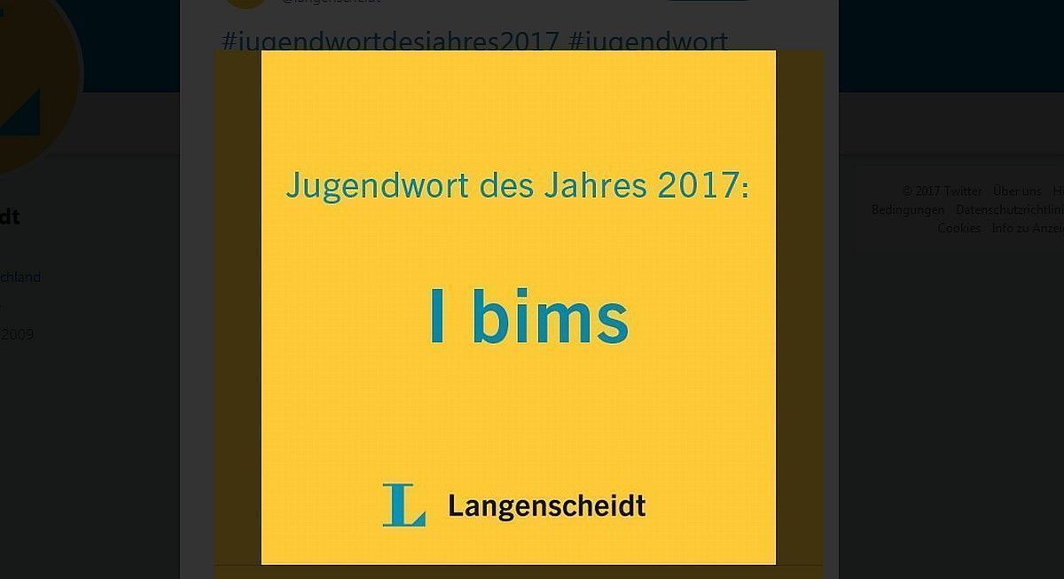 "i bims" ist das Jugendwort des Jahres W&V